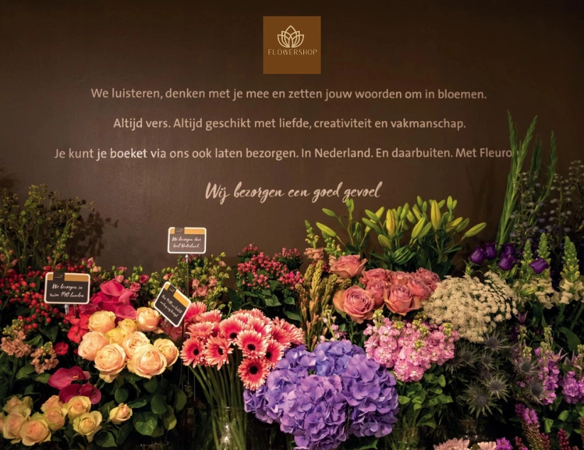 Mission Wall van de Flowershop in Voorhout